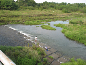 神流川で釣り