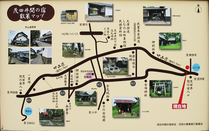 茂田井宿地図